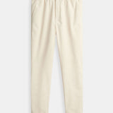 Killian | Beige herenbroek met elastische tailleband en knoopsluiting