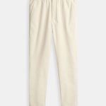 Killian | Beige herenbroek met elastische tailleband en knoopsluiting