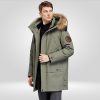 Heren Donsjas – Warme Mid-Length Winterjas met Eendendons