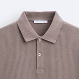 Korte Mouwen Polo in Crèmewit – Minimalistisch en Comfortabel