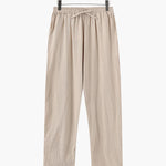 Nathan | Comfortabele heren zomer linnen broek met elastische tailleband