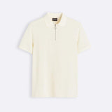 Moderne gebreide polo met rits