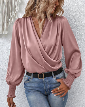 Gedrapeerde™ Blouse | Zijdezachte Afwerking | Veelzijdige Elegant