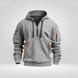 Heren Half Zip Hoodie – Comfortabele Urban Pullover met Zakken