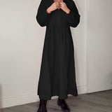 Nicole™ Lange jurk met V-hals