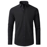 Benjamin | Classic Slim Fit Stretchable Lange Mouwen Business Shirt