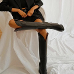 Betty | Moderne cowboylaarzen van zwart leer