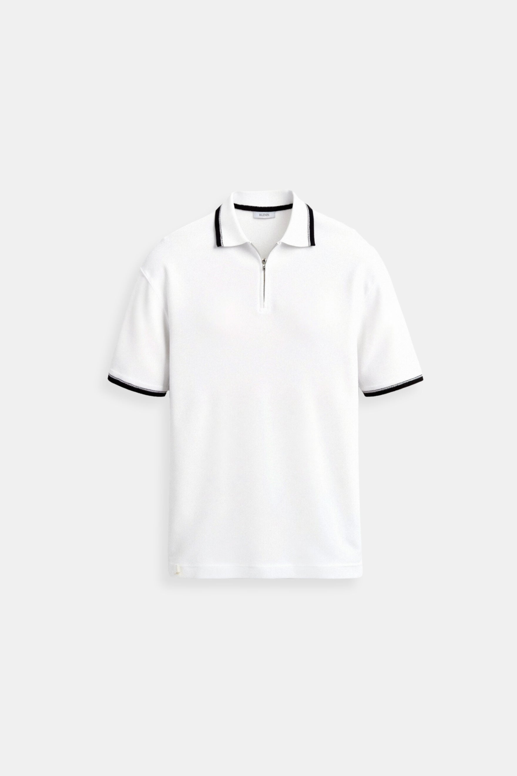 Klassiek Poloshirt met Rits en Contrastdetails