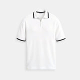 Klassiek Poloshirt met Rits en Contrastdetails