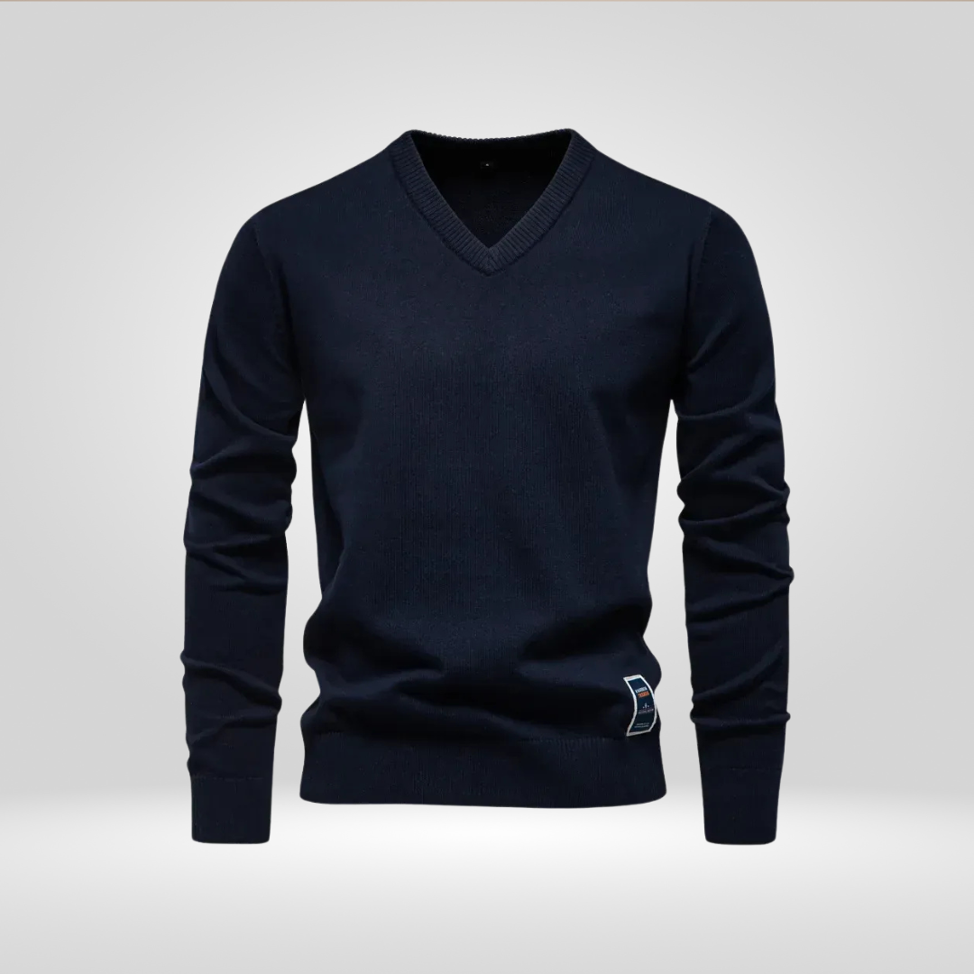 V-Hals Trui – Zachte Gebreide Pullover met Tijdloze Stijl