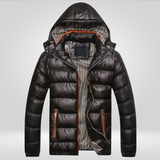 Heren Gewatteerde Winterjas – Warme Mantel met Capuchon