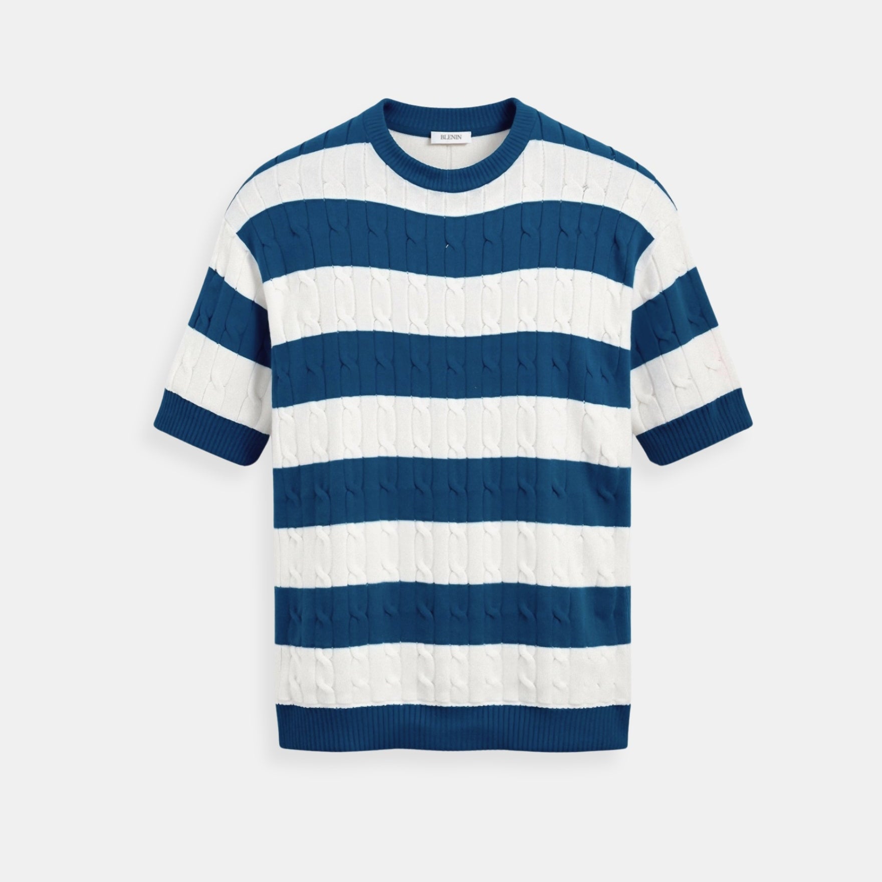 Gestreepte herenpullover met korte mouwen – Stijlvol &amp; Comfortabel