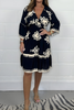 Elegante jurk met patroon en V-hals – perfect voor elke gelegenheid