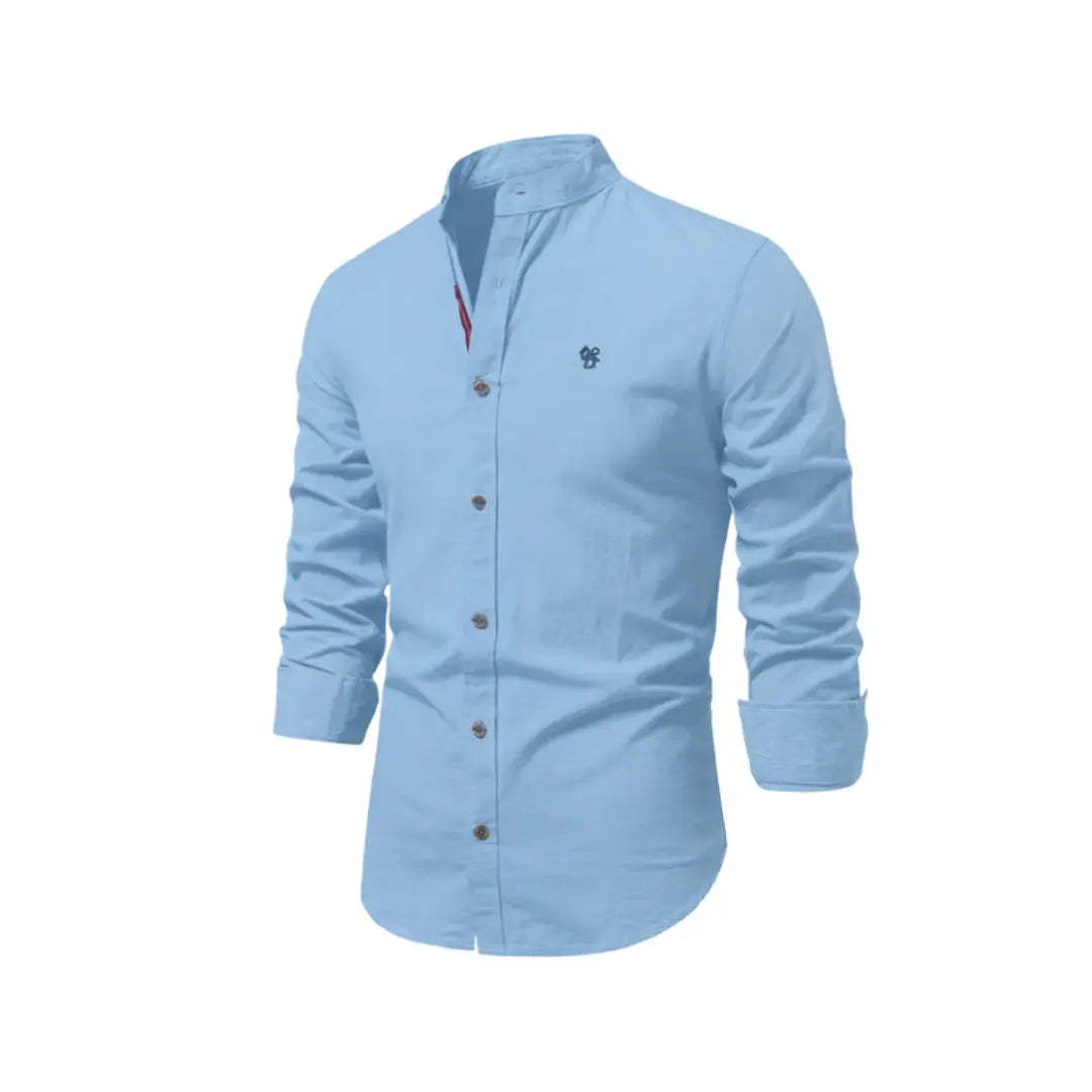 Heren Overhemd Slim Fit Knopen Elegant Casual