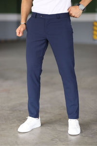 Nikolaus | Chinos Slim Fit Donkerblauwe Broek