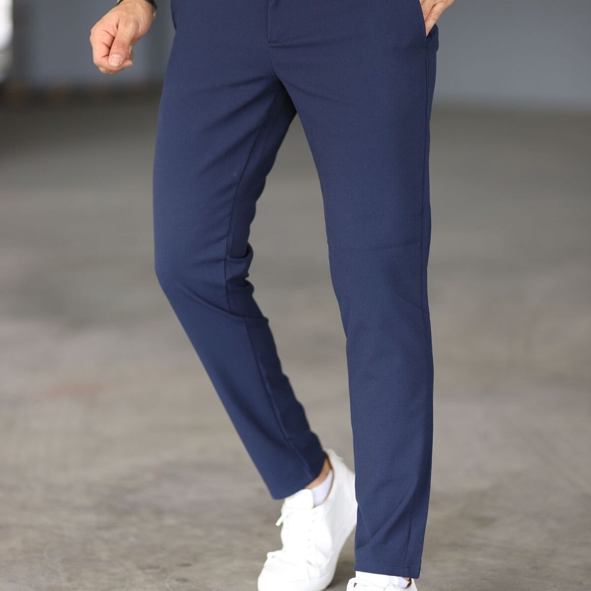 Nikolaus | Chinos Slim Fit Donkerblauwe Broek