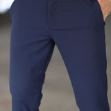 Nikolaus | Chinos Slim Fit Donkerblauwe Broek
