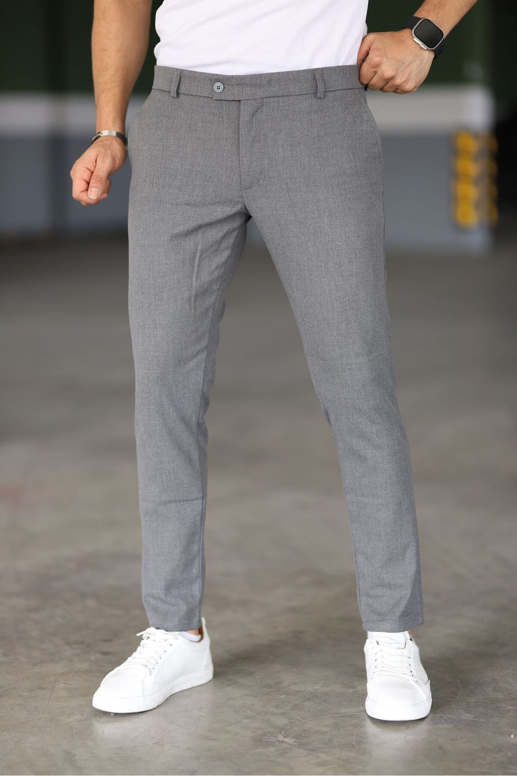 Maxim | Chino's Slim Fit Grijze Broek