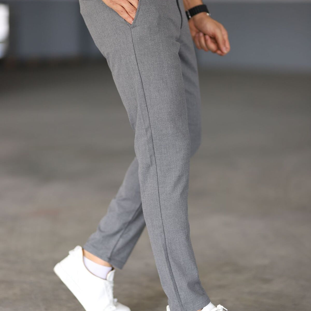 Maxim | Chino's Slim Fit Grijze Broek