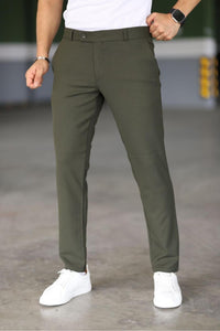 Malte | Chinos Slim Fit Donkergroene Broek
