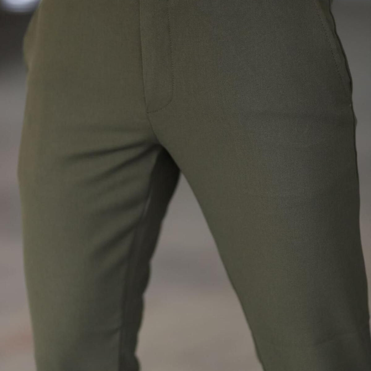 Malte | Chinos Slim Fit Donkergroene Broek
