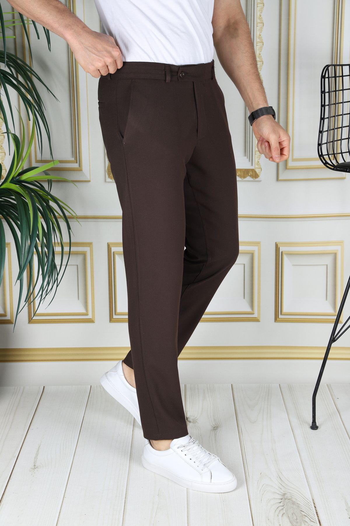Levin | Chinos Slim Fit Bruine Broek