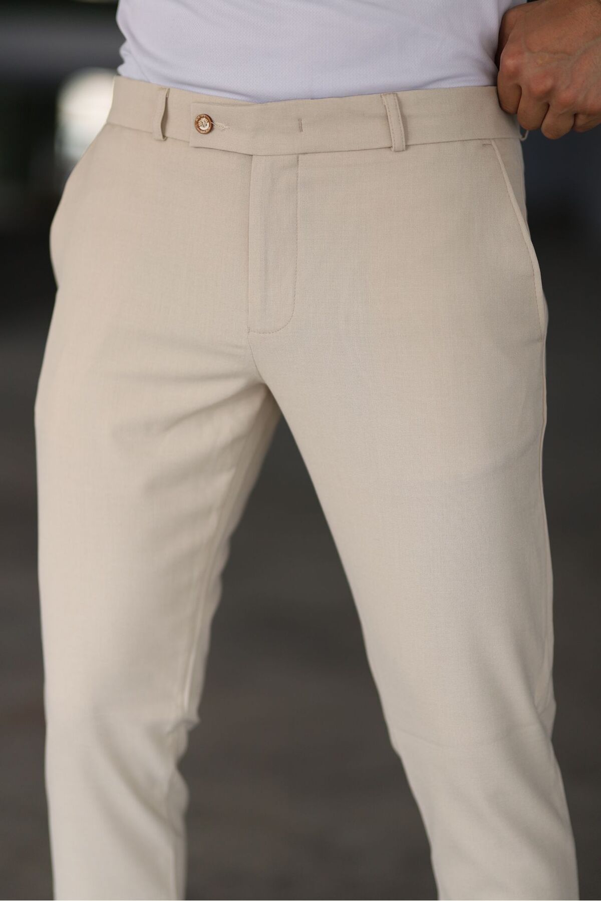 Werner | Chinos Slim Fit Beige Broek
