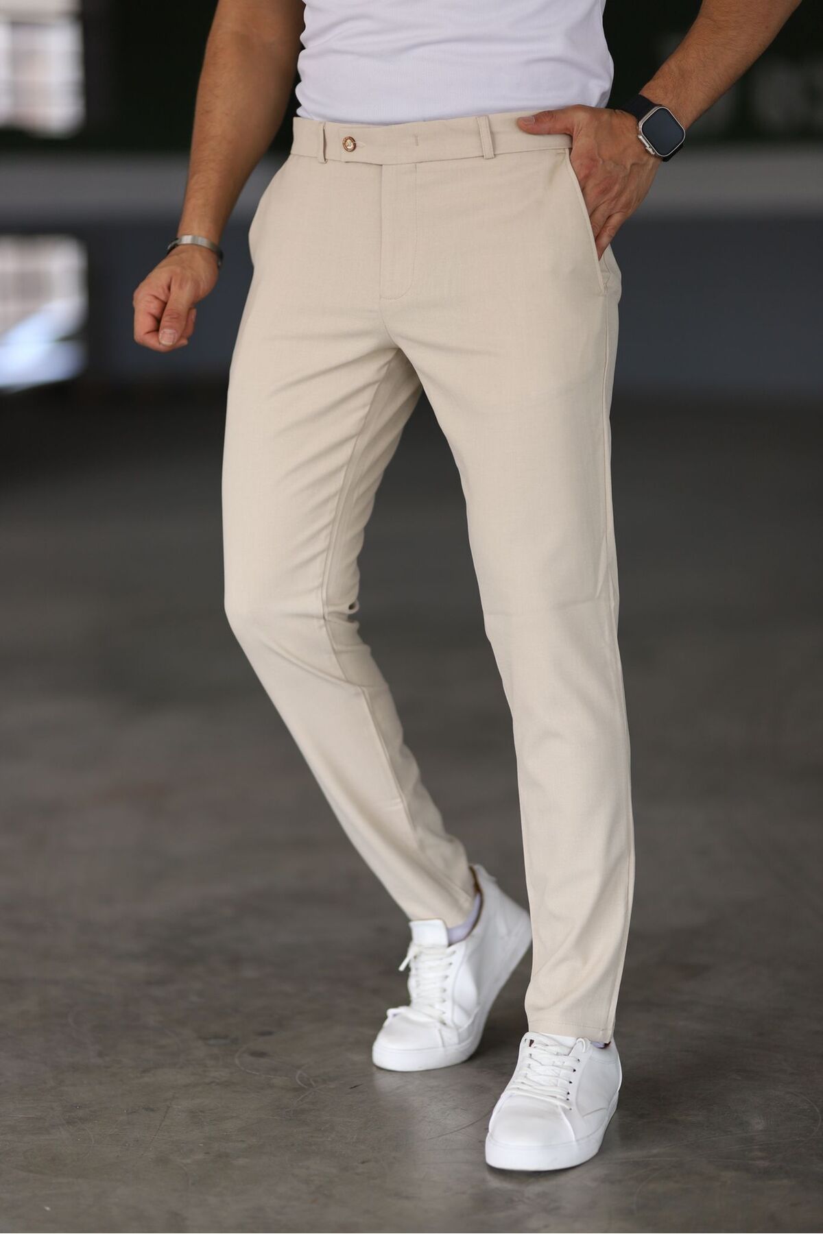 Werner | Chinos Slim Fit Beige Broek