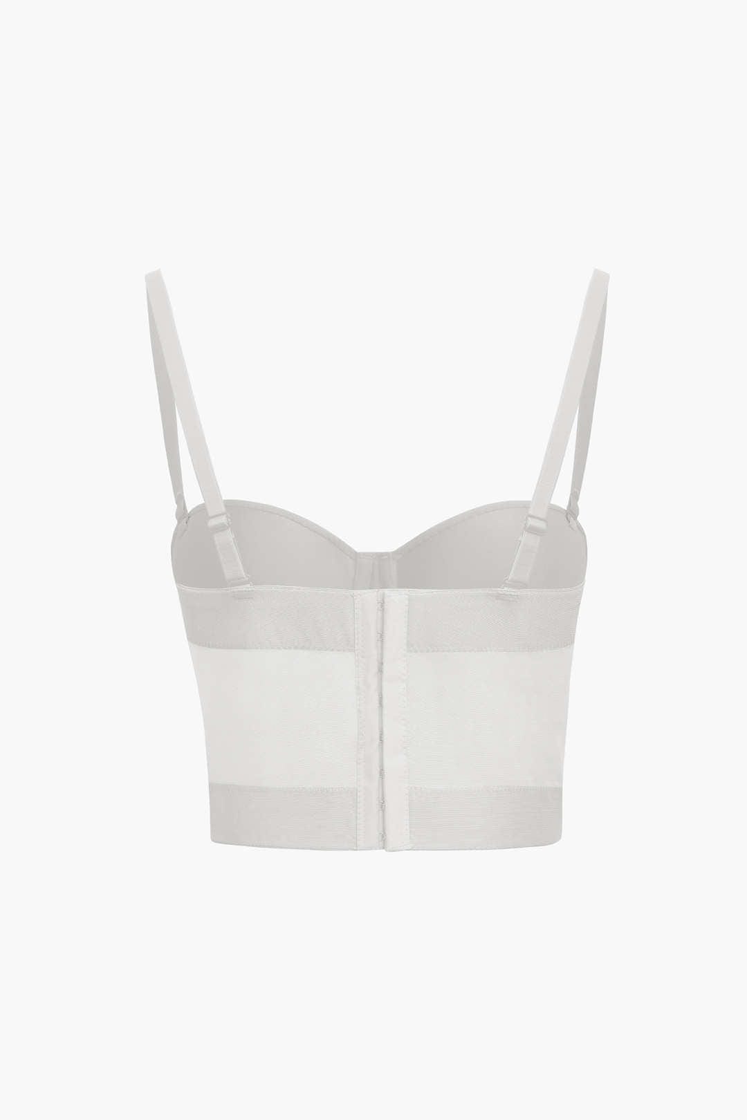 Ida | Figuuraccentuerende Bustier-top met Beugelcups en Transparante Mesh-Structuur