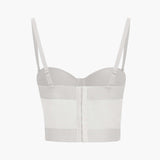 Ida | Figuuraccentuerende Bustier-top met Beugelcups en Transparante Mesh-Structuur