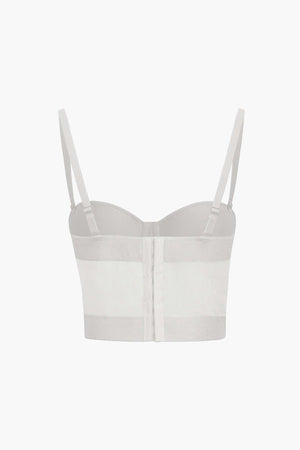 Ida | Figuuraccentuerende Bustier-top met Beugelcups en Transparante Mesh-Structuur