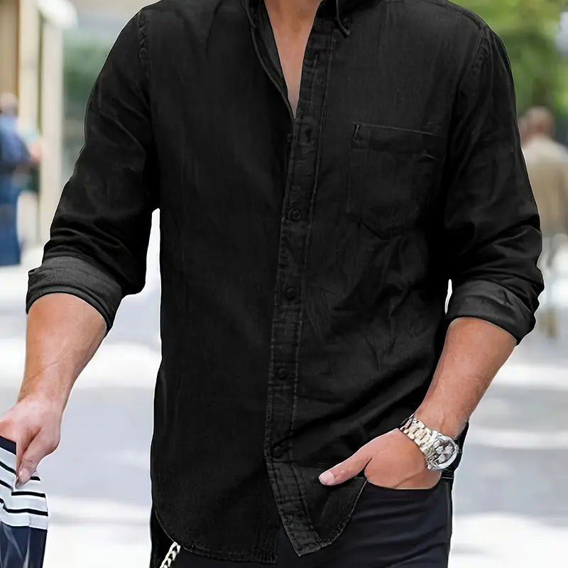 Daniel | Casual Lange Mouwen Denim Shirt in Klassieke Look