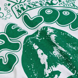 Gracelyn | Opgerolde Mouwen EYE LOOK Grafische Print Crop-T-Shirt met Knoopdetail