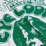 Gracelyn | Opgerolde Mouwen EYE LOOK Grafische Print Crop-T-Shirt met Knoopdetail