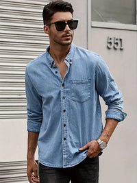 Daniel | Casual Lange Mouwen Denim Shirt in Klassieke Look