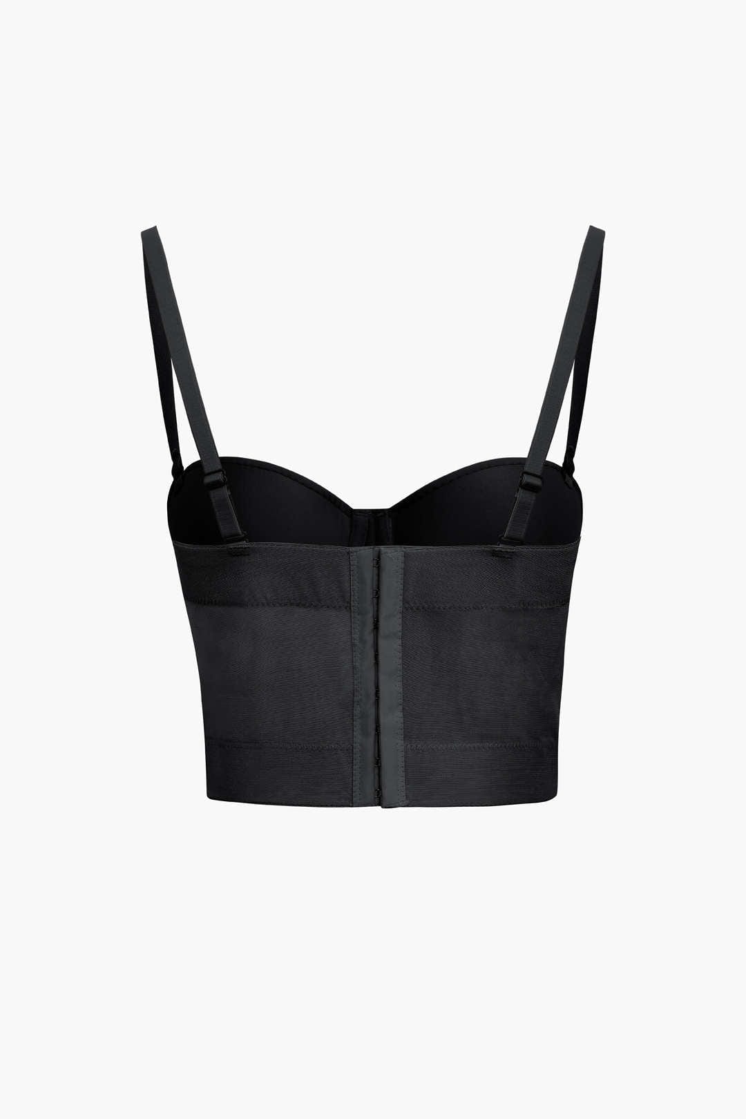 Ida | Figuuraccentuerende Bustier-top met Beugelcups en Transparante Mesh-Structuur
