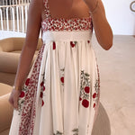 Maxi-jurk met bandjes in Boho-stijl & Empire-snits – Bloemig & Luchtig