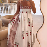 Maxi-jurk met bandjes in Boho-stijl & Empire-snits – Bloemig & Luchtig