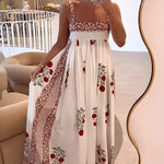 Maxi-jurk met bandjes in Boho-stijl & Empire-snits – Bloemig & Luchtig