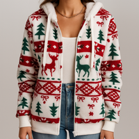 Vrouwen Kerst Hoodie | Seizoensgebonden Print en Casual Comfort