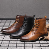 Hugo™ Klassieke Leren Herenboots met Vetersluiting