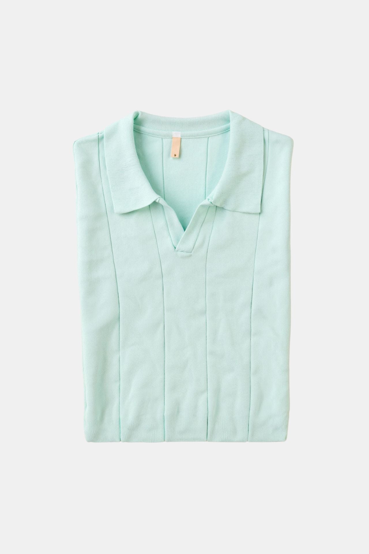 Retro-Strik-Polo in Mintgroen
