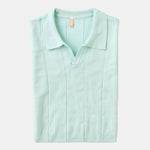 Retro-Strik-Polo in Mintgroen