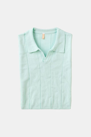 Retro-Strik-Polo in Mintgroen
