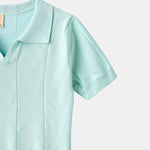 Retro-Strik-Polo in Mintgroen