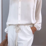Aisha™ Elegant tweedelig satijnen set