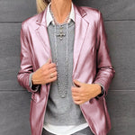 Anne-Fleur™  Glanzende Metallic Blazer