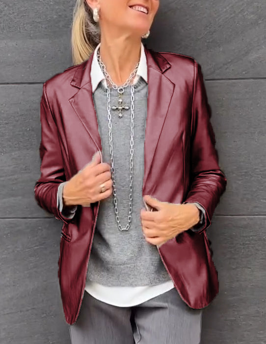 Anne-Fleur™  Glanzende Metallic Blazer