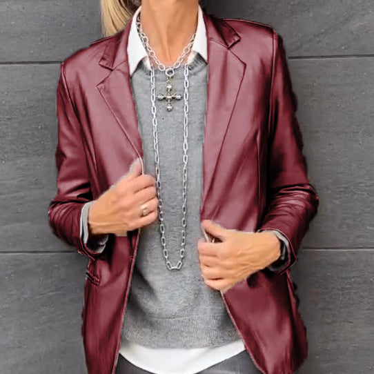 Anne-Fleur™  Glanzende Metallic Blazer