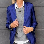 Anne-Fleur™  Glanzende Metallic Blazer